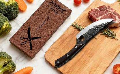 Butcher Knife, Hand Forged Serbian Chef Knife & Meat Cleaver & Viking Knife, Food Cutting Kitchen Knife for Home, Outdoor Cooking, Camping BBQ Gift for Men