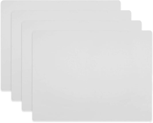 Professional Cutting Board Mats 24 x 18 Inch - 4 Pack, Extra Large White Color, Flexible Plastic made from Heavy Duty HDPE (1/16" Thick)