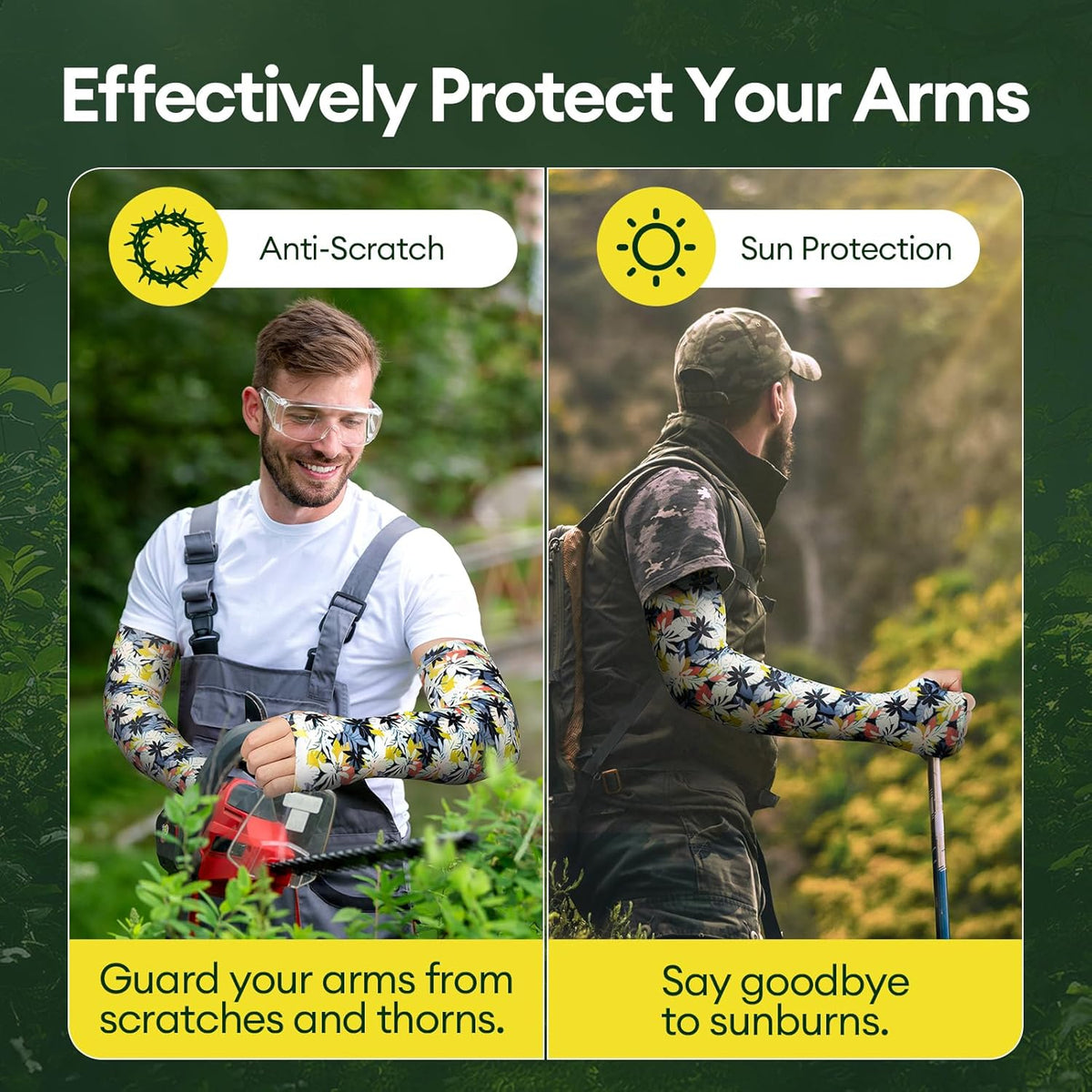 Gardening Sleeves Anti-Slip UV Protection Arm Sleeves Cooling Thorn Proof for Gardening Farming Outdoors