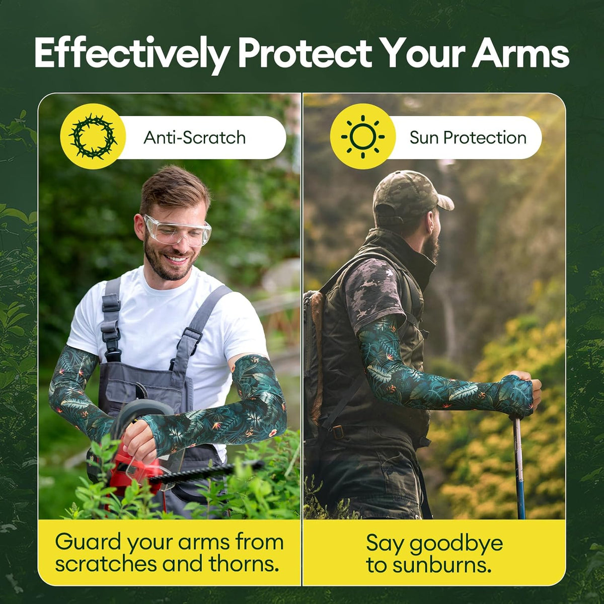 Gardening Sleeves Anti-Slip UV Protection Arm Sleeves Cooling Thorn Proof for Gardening Farming Outdoors