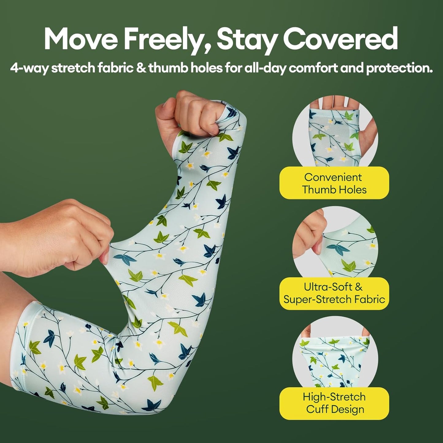 Gardening Sleeves Anti-Slip UV Protection Arm Sleeves Cooling Thorn Proof for Gardening Farming Outdoors