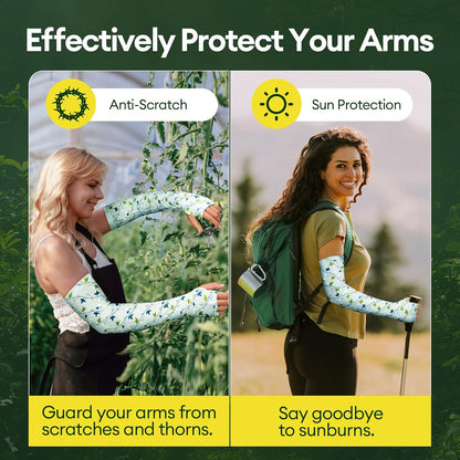 Gardening Sleeves Anti-Slip UV Protection Arm Sleeves Cooling Thorn Proof for Gardening Farming Outdoors