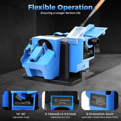 Electric Drill Bit Sharpener, 110V 96W Multifunctional Electric Sharpening Machine Household Cutter Knife Scissor Sharpener