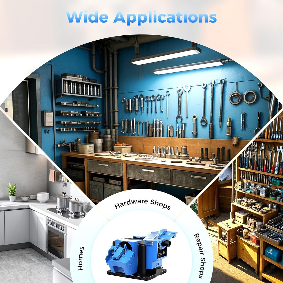 Electric Drill Bit Sharpener, 110V 96W Multifunctional Electric Sharpening Machine Household Cutter Knife Scissor Sharpener