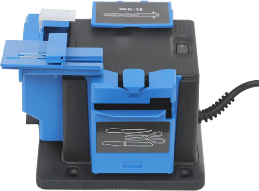 Multifunctional Electric Sharpener, 65W High Strength Drill Bit Grinding Machine Sharpening Machine with Four Anti-Slip Feet Knife,Scissor Sharpening Tool Applicable Drill 0.12-0.51inch (110V)