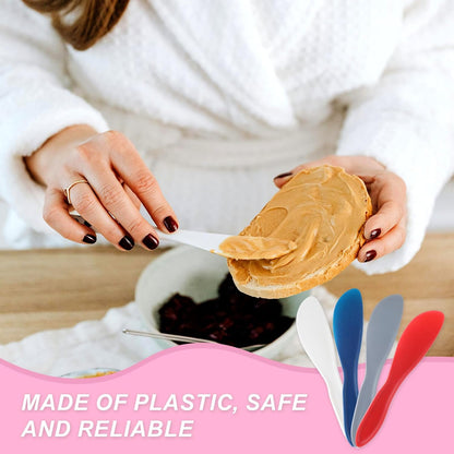 8PCs Plastic Butter Spreader, Multi Purpose Plastic Butter Spreader Knives, Kitchen Frosting Knives for Soft Cheese Butter Cream Icing, Sandwich Spreader Knife for Charcuterie Board