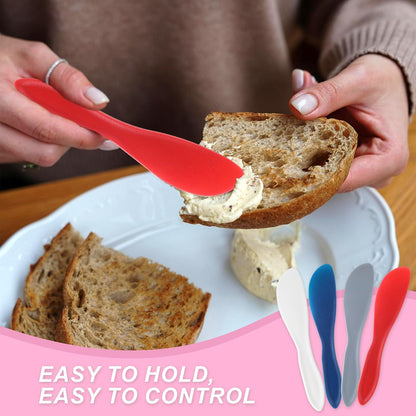 8PCs Plastic Butter Spreader, Multi Purpose Plastic Butter Spreader Knives, Kitchen Frosting Knives for Soft Cheese Butter Cream Icing, Sandwich Spreader Knife for Charcuterie Board