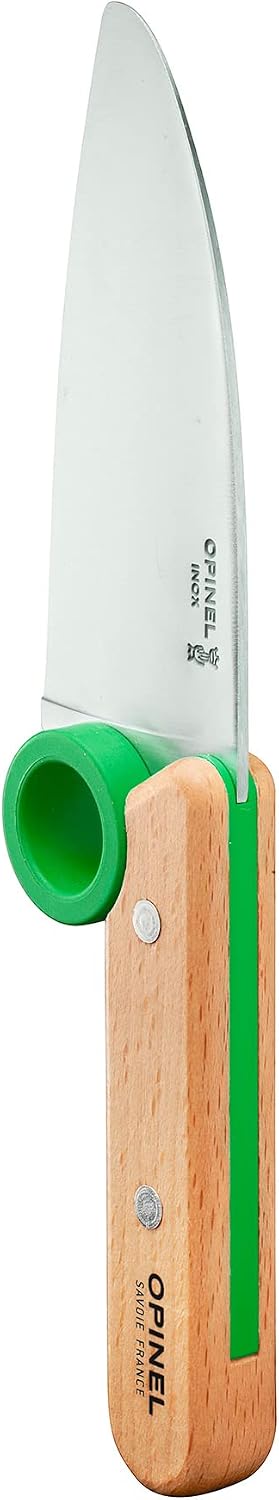 Le Petit Chef Complete 3 Piece Kitchen Set, Chef Knife with Rounded Tip, Fingers Guard, Peeler, For Children and Teaching Food Prep and Kitchen Safety, Made in France