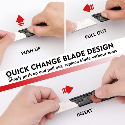 2-in-1 Folding Knife/Utility Knife, Wood Handle