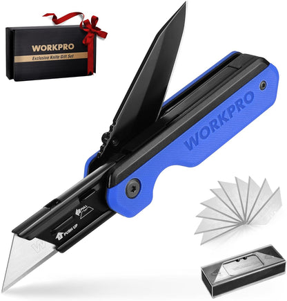 2-in-1 Folding Knife/Utility Knife, Wood Handle