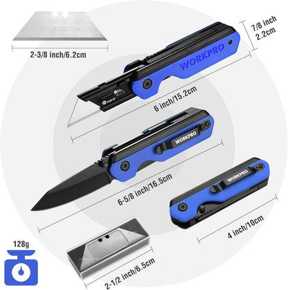 2-in-1 Folding Knife/Utility Knife, Wood Handle