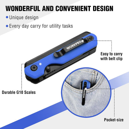 2-in-1 Folding Knife/Utility Knife, Wood Handle