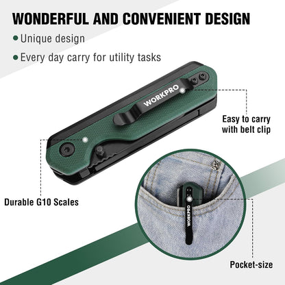 2-in-1 Folding Knife/Utility Knife, Wood Handle