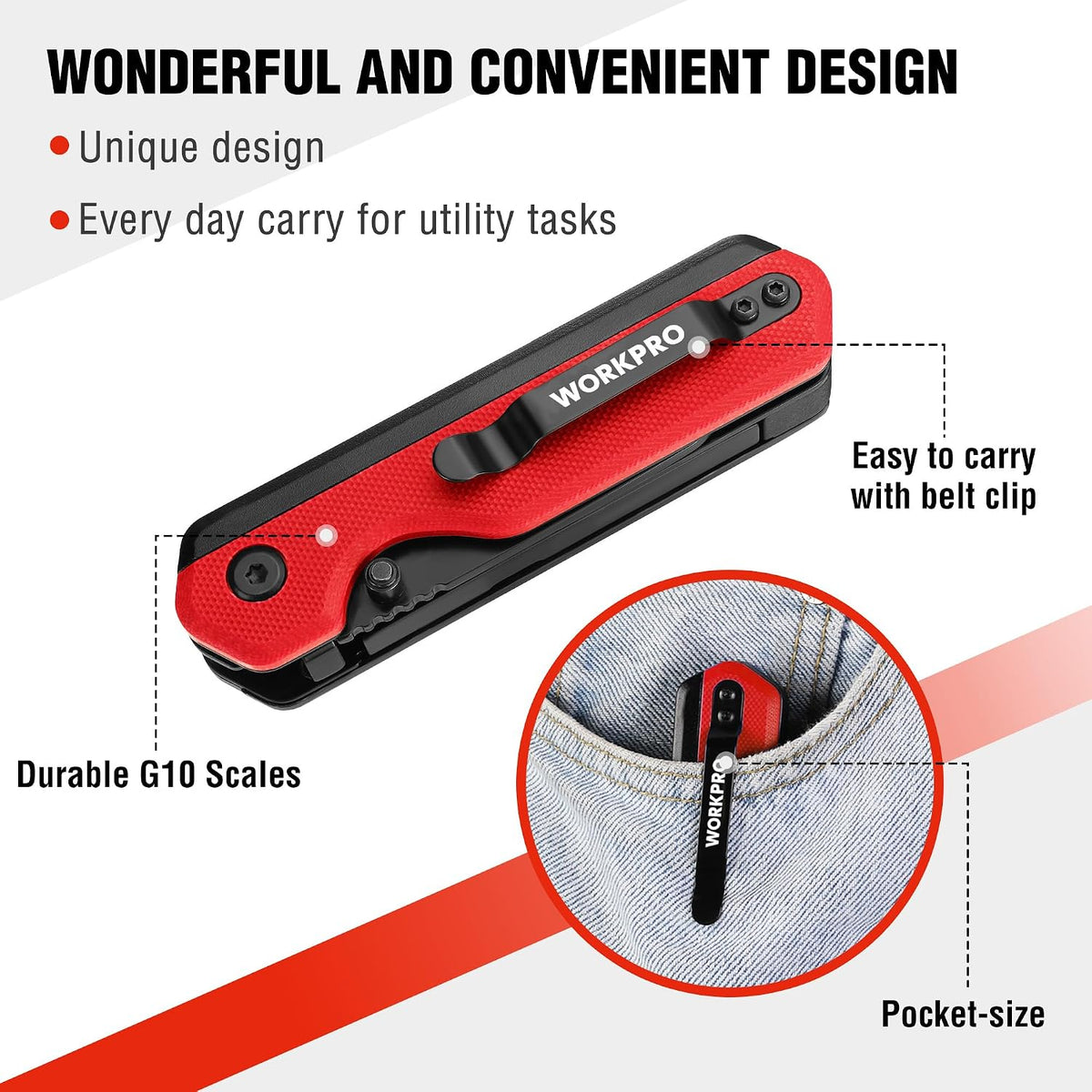 2-in-1 Folding Knife/Utility Knife, Wood Handle