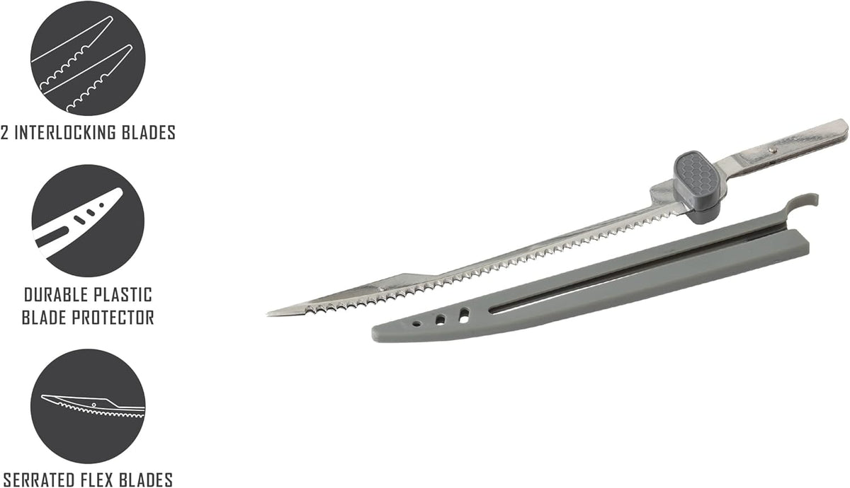 Smith’s 51263-8” Replacement Flex Fillet Blade - Electric Knife – Stainless Steel – Protective Sheath – Skinning, Filleting, Carving – Electric Fishing & Hunting Knife Blade