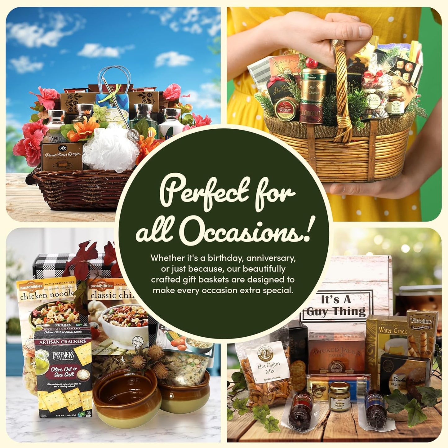 Charcuterie Board Gift Set – Bamboo Cutting Board, Three-Pepper Crackers, Italian Sausage, Wisconsin Cheese, Cheese Spread, and Knife – Wedding or Housewarming Gift