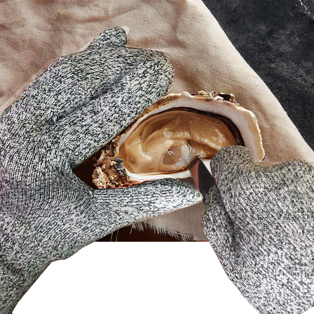 Cutting Gloves,3 Pairs Food Grade Level 5 Protection, Safety Kitchen Cut Gloves for Oyster Shucking, Fish Fillet Processing, Mandolin Slicing, Meat Cutting and Wood Carving(Gray-Large)