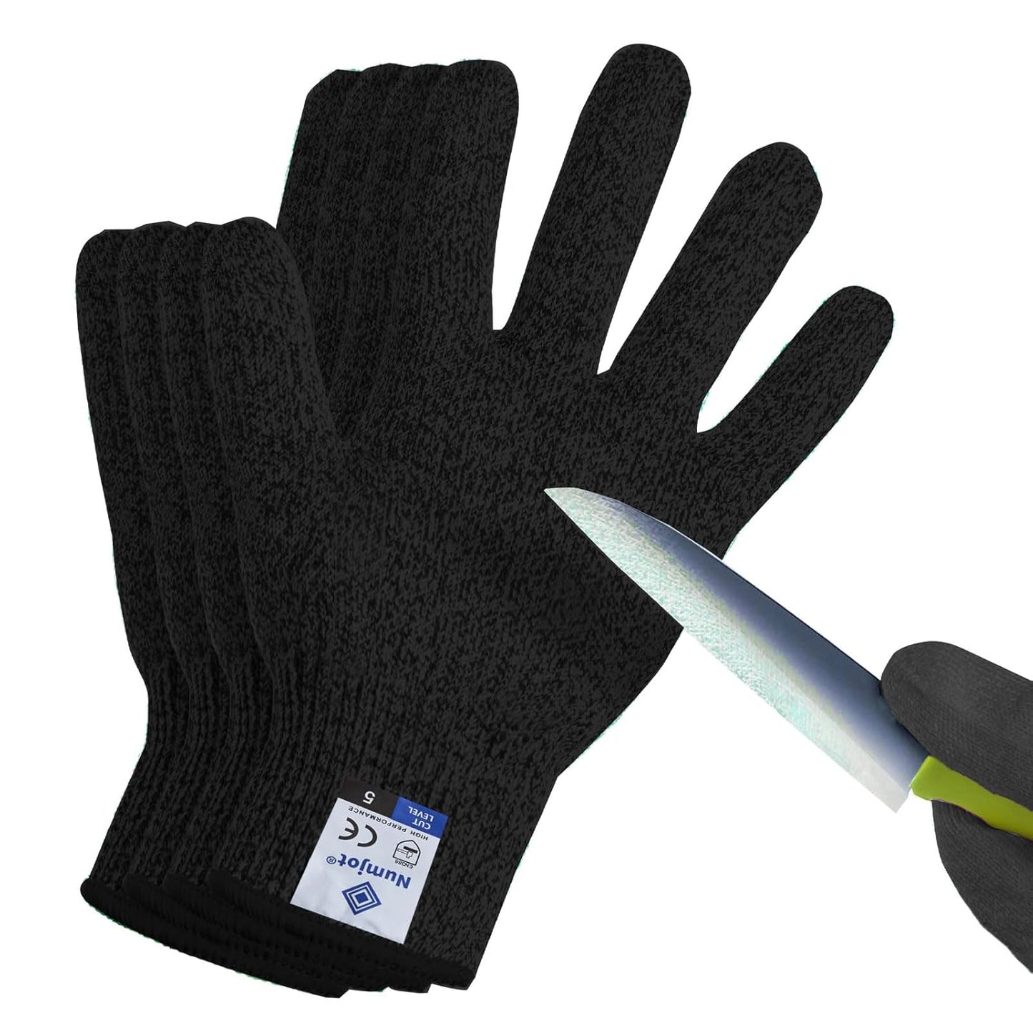 Cutting Gloves,3 Pairs Food Grade Level 5 Protection, Safety Kitchen Cut Gloves for Oyster Shucking, Fish Fillet Processing, Mandolin Slicing, Meat Cutting and Wood Carving(Gray-Large)