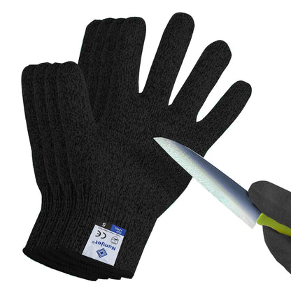 Cutting Gloves,3 Pairs Food Grade Level 5 Protection, Safety Kitchen Cut Gloves for Oyster Shucking, Fish Fillet Processing, Mandolin Slicing, Meat Cutting and Wood Carving(Gray-Large)