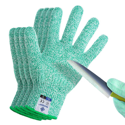 Cutting Gloves,3 Pairs Food Grade Level 5 Protection, Safety Kitchen Cut Gloves for Oyster Shucking, Fish Fillet Processing, Mandolin Slicing, Meat Cutting and Wood Carving(Gray-Large)