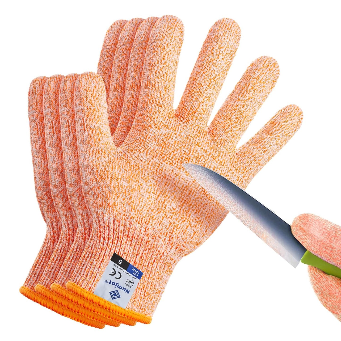 Cutting Gloves,3 Pairs Food Grade Level 5 Protection, Safety Kitchen Cut Gloves for Oyster Shucking, Fish Fillet Processing, Mandolin Slicing, Meat Cutting and Wood Carving(Gray-Large)