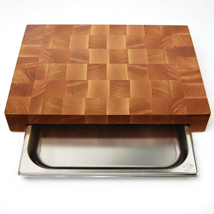 Wooden Cutting Board for Kitchen - End Grain Oak Wood 16 x 12 in