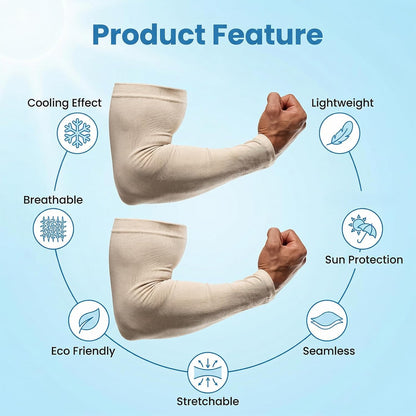 2 Pair Arm Covers for Women, UV Sleeves for Men, Cooling Sun Protection Sleeves, UPF 50 Arm Compression Sleeves Men,Compression Arm Sleeve for Outdoor Work, Sports, Men & Women