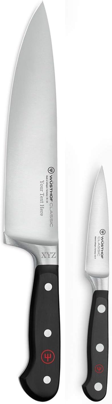 WÜSTHOF Classic 2-Piece Chef's Knife Set, Black