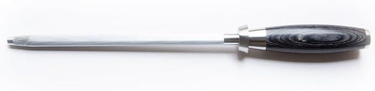 Premium Sharpening Knife 9 In Steel Rod - Premium High Carbon Stainless Steel Honing Rod for Knives with Pakka Wood Handle, Blade Sharpener Stick, Kitchen Honer, Sharpening Tool for Blades