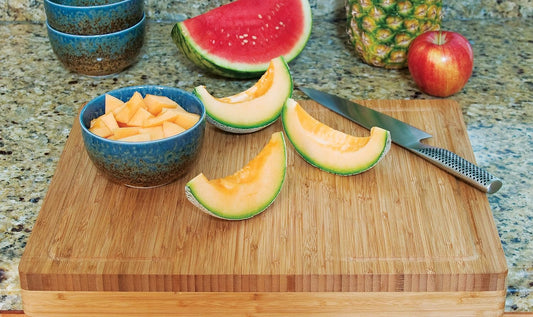 Bamboo Over The Edge of Counter Cutting Board