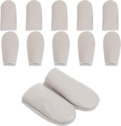 5 Pairs Needle Leather Thimbles for Hand Sewing, Leather Thimble, 2'',3’‘ Felting Finger Guards, Thin Leather Finger Guards, Professional Thimbles for Hand Quilting Craft