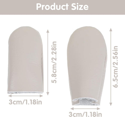 5 Pairs Needle Leather Thimbles for Hand Sewing, Leather Thimble, 2'',3’‘ Felting Finger Guards, Thin Leather Finger Guards, Professional Thimbles for Hand Quilting Craft