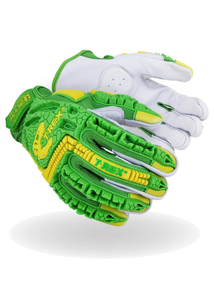 Magid T-REX TRX743 A6 Impact Gloves, Goatskin, 1 Pair, Size 9/Large