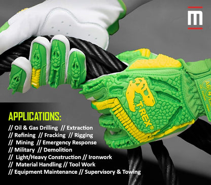 Magid T-REX TRX743 A6 Impact Gloves, Goatskin, 1 Pair, Size 9/Large