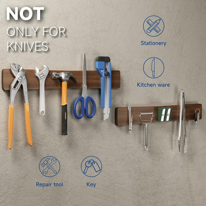 Magnetic Knife Holder for Wall, 16 Inch Acacia Wood Magnetic Knife Strip