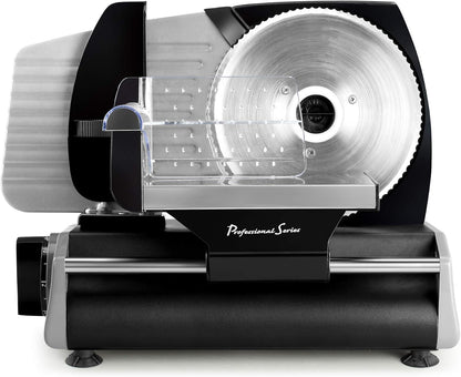 Professional Series Meat Slicer, Cuts Meat, Cheese, Bread, Fruit & Vegetables, Adjustable Slice Thickness, Stainless Steel Blade, Safe Non-Slip Feet, For Home Use, Easy To Clean