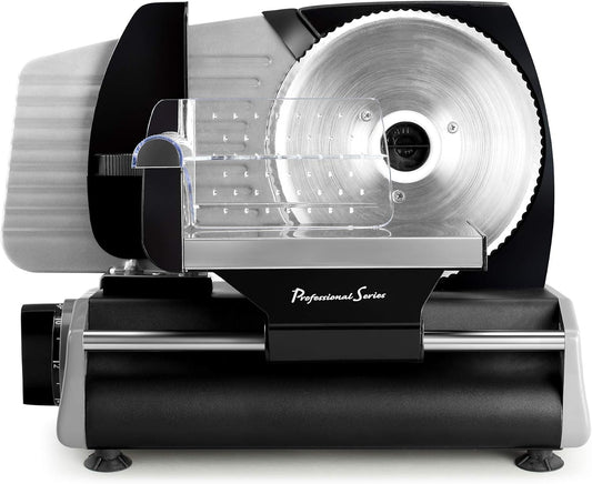 Professional Series Meat Slicer, Cuts Meat, Cheese, Bread, Fruit & Vegetables, Adjustable Slice Thickness, Stainless Steel Blade, Safe Non-Slip Feet, For Home Use, Easy To Clean