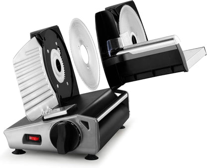 Professional Series Meat Slicer, Cuts Meat, Cheese, Bread, Fruit & Vegetables, Adjustable Slice Thickness, Stainless Steel Blade, Safe Non-Slip Feet, For Home Use, Easy To Clean