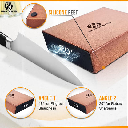 Premium Rolling Knife Sharpener Kit Diamond Infused - Chef's Choice Knife Sharpener Roller for All Steel Hardness Levels - Kitchen Essentials