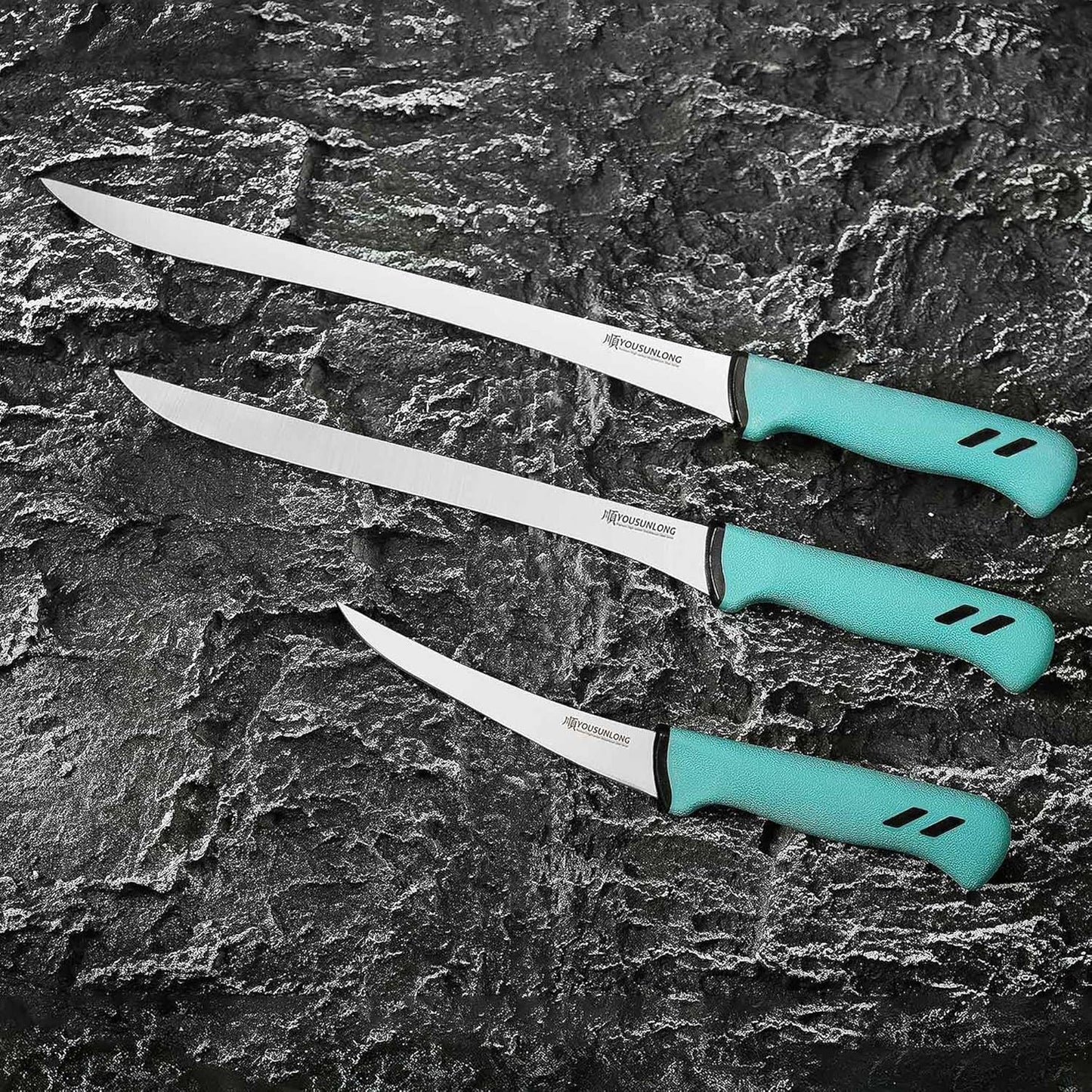 Slicing Knife 12"(305mm) - Premium High-carbon molybdenum steel blade - Meat & Ham Slicer - Ergonomic & non-slip handle