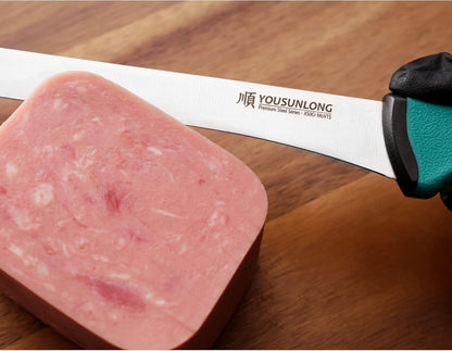 Slicing Knife 12"(305mm) - Premium High-carbon molybdenum steel blade - Meat & Ham Slicer - Ergonomic & non-slip handle