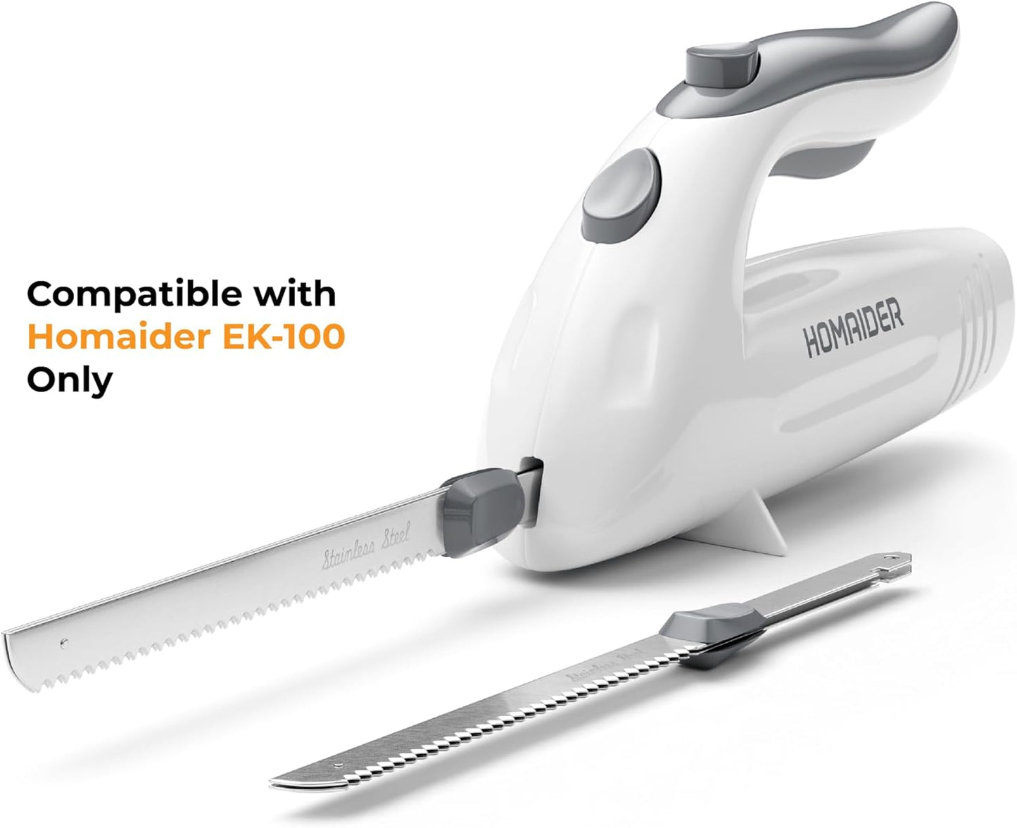 Electric Knife for Meat Slicing, Turkey, Carving Meat, Bread & More | Ergonomic Handle + 2 Carving Reciprocating Stainless Steel Blades and Serving Fork Included, 6 Foot Cord