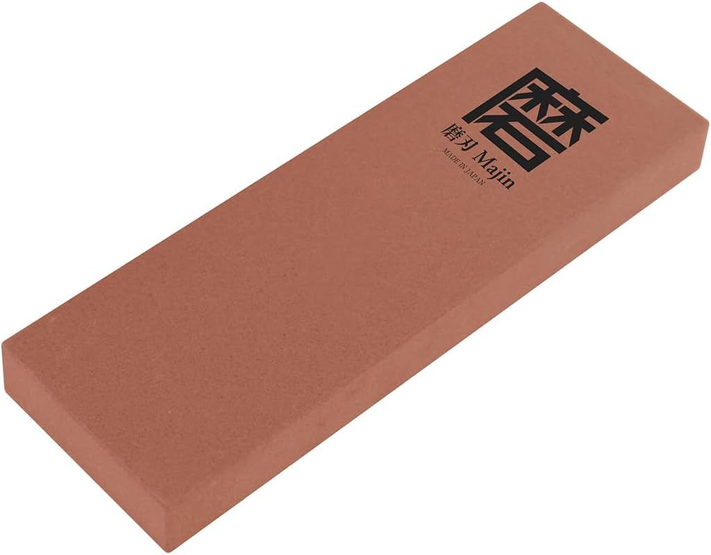 SAMURAI Ceramic Whetstone Majin Made in Japan Japanese Knife Sharpening Stone with Base for Kitchen and Professional Use (#1000)