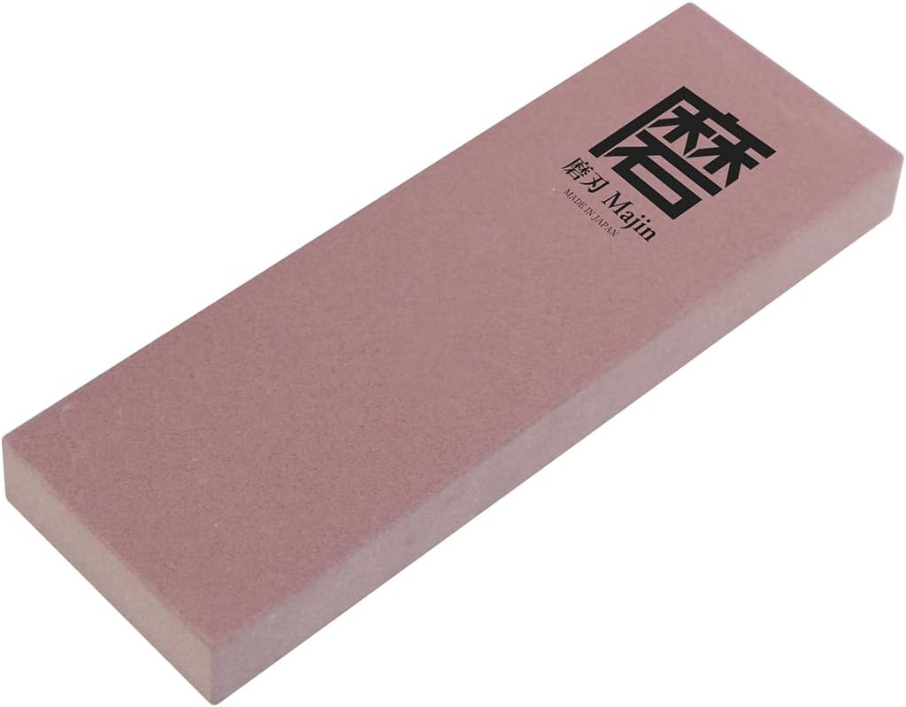 SAMURAI Ceramic Whetstone Majin Made in Japan Japanese Knife Sharpening Stone with Base for Kitchen and Professional Use (#1000)