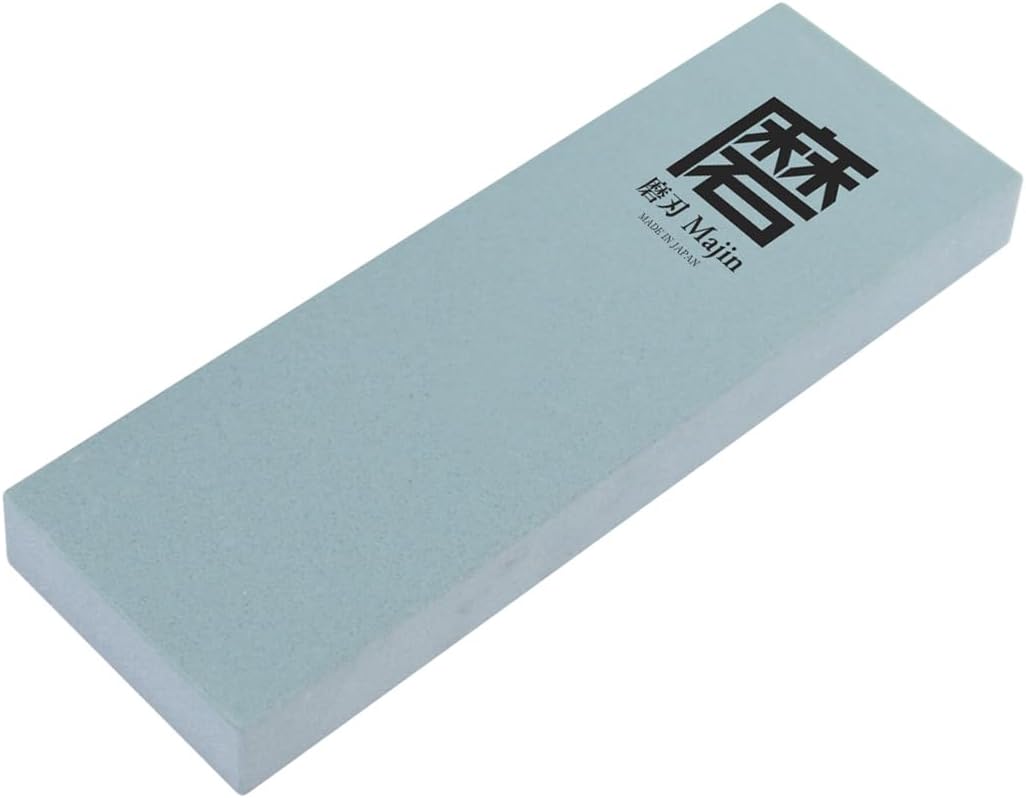 SAMURAI Ceramic Whetstone Majin Made in Japan Japanese Knife Sharpening Stone with Base for Kitchen and Professional Use (#1000)