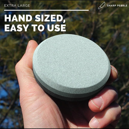 Puck/Disk - Axe/Hatchet Whetstone Sharpening Stone | Coarse 150 Grit Sharpens Dull Edges, Fine 320 Grit Restores & Refines the Finish- Easy Grip Ergonomic Whetstone