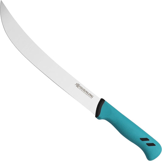Cimeter Butcher Knife - 10" (255mm) Curved Blade - Premium High-carbon Molybdenum Steel - Ergonomic Non-slip Handle