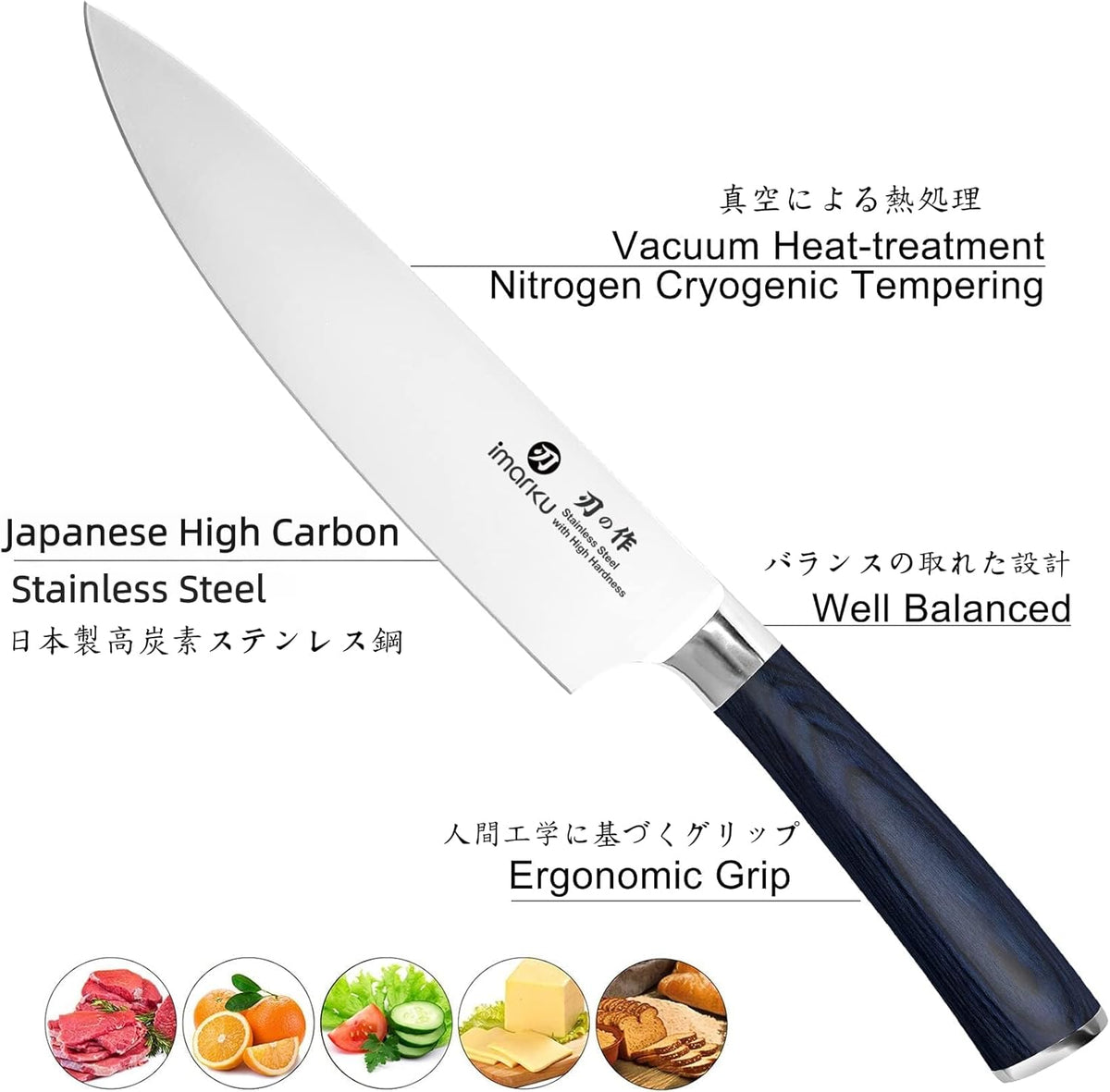 Nakiri Knife, Razor Sharp 7 Inch Multipurpose Vegetable Japanese Chef Knife, High Carbon Stainless Steel Meat Cleaver, Gyutou Knife with Ergonomic Handle, Birthday Gift