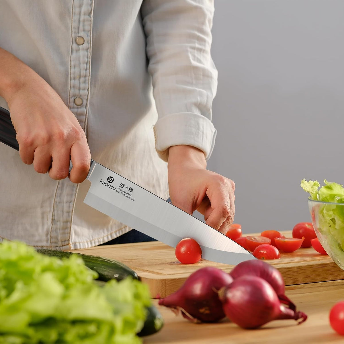 Nakiri Knife, Razor Sharp 7 Inch Multipurpose Vegetable Japanese Chef Knife, High Carbon Stainless Steel Meat Cleaver, Gyutou Knife with Ergonomic Handle, Birthday Gift