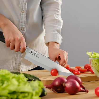 Nakiri Knife, Razor Sharp 7 Inch Multipurpose Vegetable Japanese Chef Knife, High Carbon Stainless Steel Meat Cleaver, Gyutou Knife with Ergonomic Handle, Birthday Gift